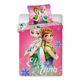 Bavlnené detské obliečky  Frozen Elsa a Anna