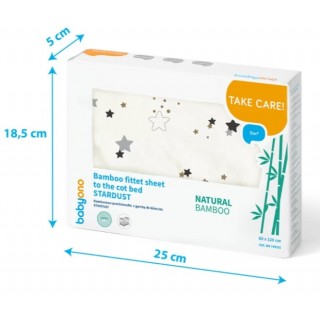 Bambusové prestieradlo - Hviezdny prach ecru