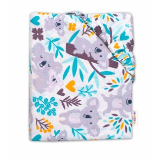 Detské bavlnené prestieradlo do postieľky - Koala na strome