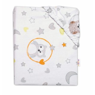 Detské bavlnené prestieradlo do postieľky - Sovičky