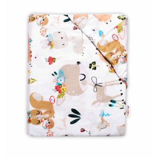 Detské bavlnené prestieradlo do postieľky - Rozprávkové zvieratká