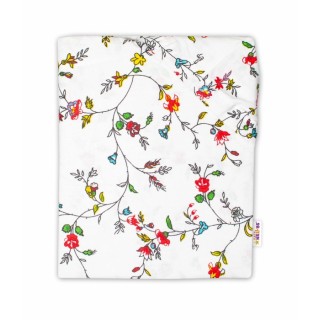 Detské bavlnené prestieradlo do postieľky - Lučné kvietky