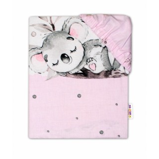 Detské bavlnené prestieradlo do postieľky - Medvedík Koala