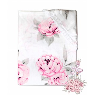 Detské bavlnené prestieradlo do postieľky - Plameniak ružový