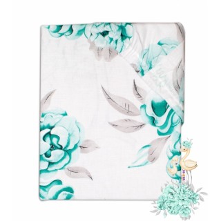 Detské bavlnené prestieradlo do postieľky - Plameniak ružový