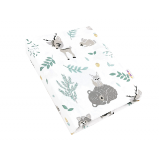 Detské bavlnené prestieradlo do postieľky - Lesné zvieratká