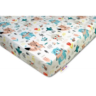 Detské bavlnené prestieradlo do postieľky - Forest girl