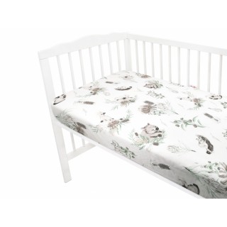 Detské bavlnené prestieradlo do postieľky - Exotika - béžová