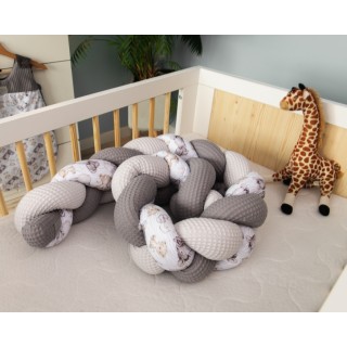 Mantinel pletený vrkoč Vafel - bavlna LUX Safari