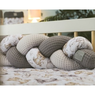 Mantinel pletený vrkoč Vafel - bavlna LUX Safari