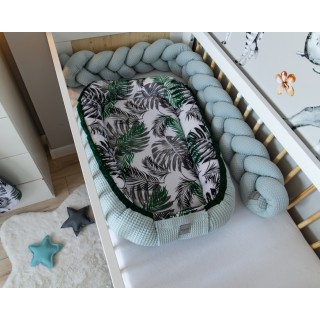 Mantinel pletený vrkoč Vafel - Listy