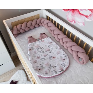 Mantinel pletený vrkoč Vafel - Magnólia