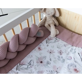 Mantinel pletený vrkoč Vafel - Magnólia