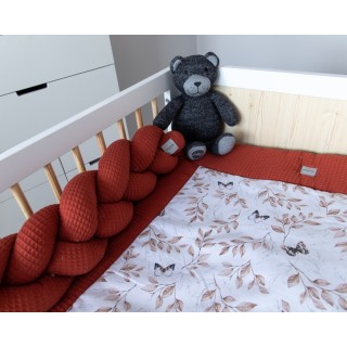 Mantinel pletený vrkoč Vafel - Motýle