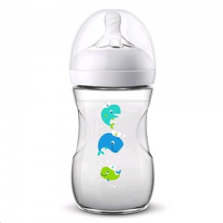 Dojčenská fľaša Avent Natural 260 ml Veľryba