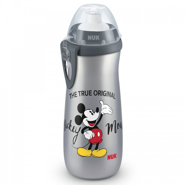 Detská fľaša NUK Sports Cup Disney Cool Mickey 450 ml grey