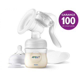 Philips AVENT Odsávačka mlieka manuálna + Vložky do podprsenky 60 ks + krém na bradavky