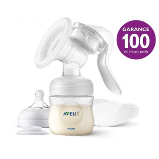 Philips AVENT Odsávačka mlieka manuálna + Vložky do podprsenky 60 ks