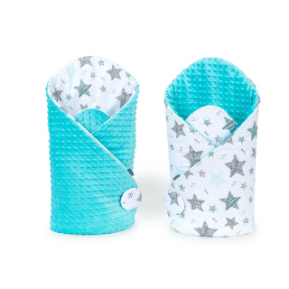 Obojstranná zavinovačka Minky Baby - Starmix tyrkysová