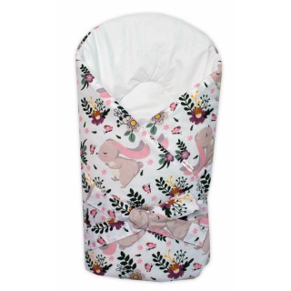 Zavinovačka na zaväzovanie Králiček na lúke - biela/ružová