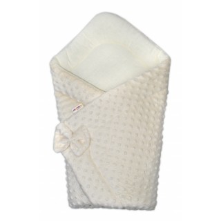 Luxusná zavinovačka s mašľou Minky Baby Duo