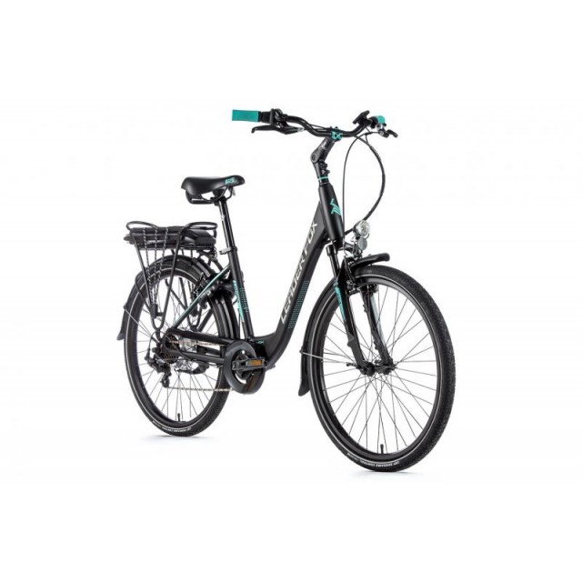 BICYKEL S ELEKTROPOHONOM LEADER FOX LATONA 26" 36V/13 AH | 18 " ČIERNA MATNÁ