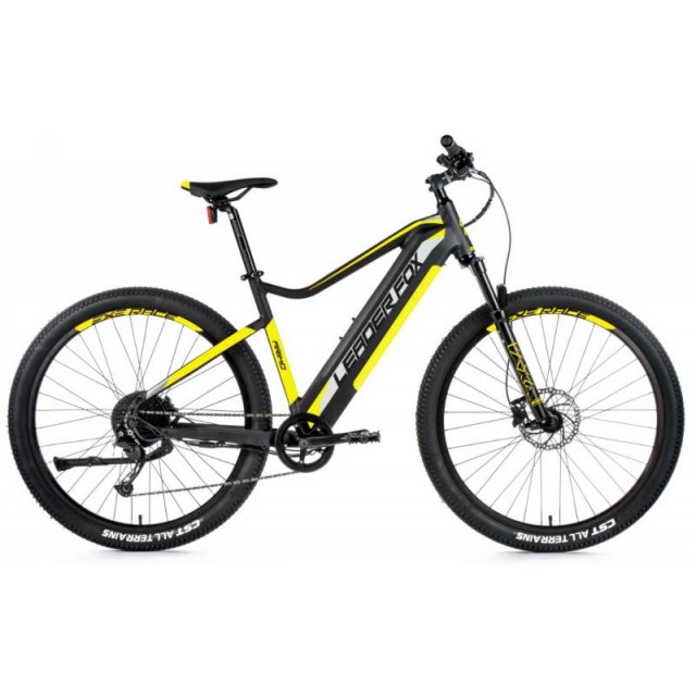 BICYKEL S ELEKTROPOHONOM LEADER FOX ARIMO 27,5" 2019, 36V/15AH | 19.5 " ČIERNA MATNÁ/ŽLTÁ