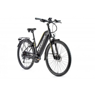 ELEKTROBICYKEL LEADER FOX  SANDY DÁMSKY 28" 2021, 36V/15 AH/ 540WH | 16.5 " ČIERNA MATNÁ / ŽLTÁ