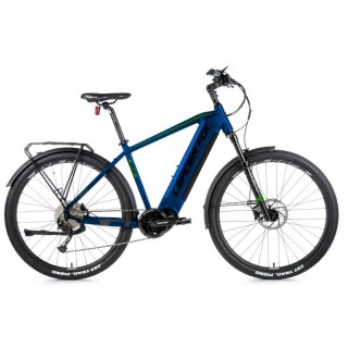 ELEKTROBICYKEL LEADER FOX  BEND PÁNSKY 28", 36V/20AH 720WH | 17.5 " TMAVÁ MODRÁ/ ZELENÁ