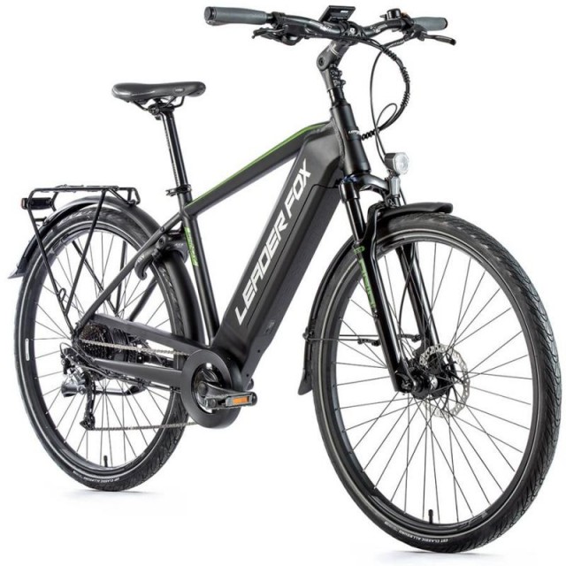 ELEKTROBICYKEL LEADER FOX  SANDY PÁNSKY 28" 2021, 36V/15 AH/ 540WH | 19 " ČIERNA MATNÁ/ ZELENÁ