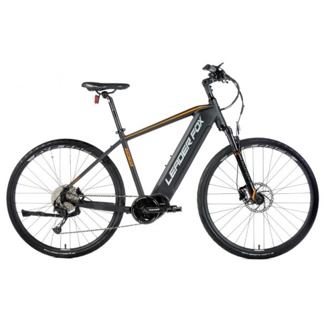 ELEKTROBICYKEL LEADER FOX EXETER 28" 36V/17,5 AH S MOTOROM BAFANG MODEST | 19 " ČIERNA MATNÁ/ ORANŽOVÁ