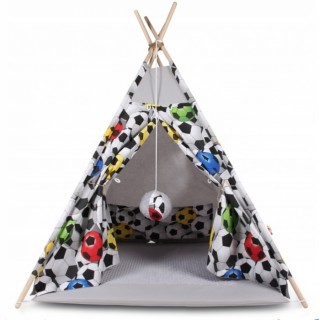 Stan pre deti týpí s veľkou výbavou, Football - modrá /šedá