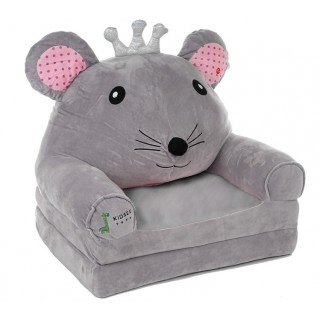 Plyšové kresielko rozkladacie 3v1 - Myška