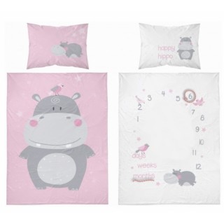 Bavlnené detské obliečky Happy Hippo
