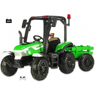 Elektrický traktor Blast s kabínou a vlekom 24V, 2x200W