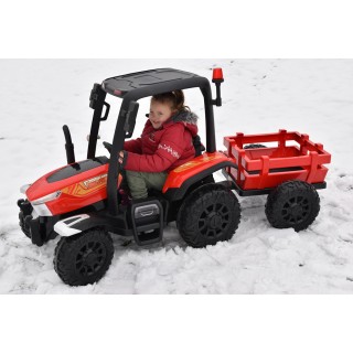 Elektrický traktor Blast s kabínou a vlekom 24V, 2x200W