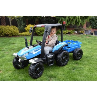 Elektrický traktor Blast s kabínou a vlekom 24V, 2x200W