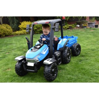 Elektrický traktor Blast s kabínou a vlekom 24V, 2x200W