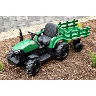 Traktor Agricultur farm s vlekom 2,4G, 24V / 2x200W, zelený