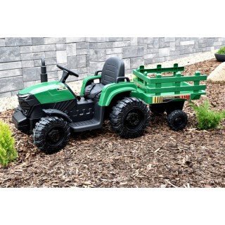 Traktor Agricultur farm s vlekom 2,4G, 24V / 2x200W, zelený