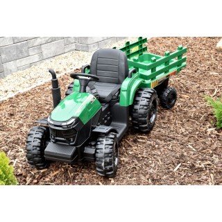 Traktor Agricultur farm s vlekom 2,4G, 24V / 2x200W, zelený