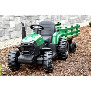 Traktor Agricultur farm s vlekom 2,4G, 24V / 2x200W, zelený