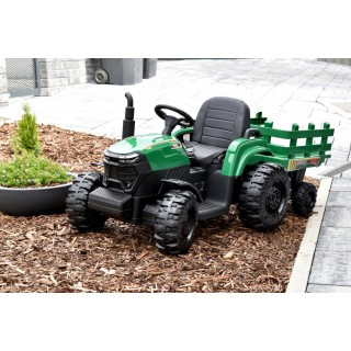 Traktor Agricultur farm s vlekom 2,4G, 24V / 2x200W, zelený