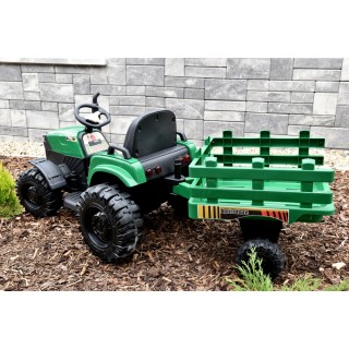 Traktor Agricultur farm s vlekom 2,4G, 24V / 2x200W, zelený