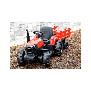 Traktor Agricultur farm s vlekom 2,4G, 24V / 2x200W, červený