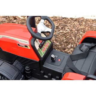 Traktor Agricultur farm s vlekom 2,4G, 24V / 2x200W, červený