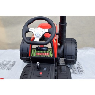 Traktor Agricultur farm s vlekom 2,4G, 24V / 2x200W, červený