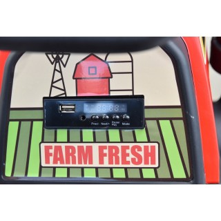 Traktor Agricultur farm s vlekom 2,4G, 24V / 2x200W, červený