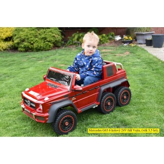 Mercedes G63 AMG s 2,4G, 6 kol., 24V, jednomiestny, vínová metalíza