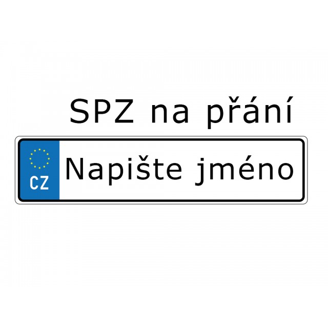 ŠPZ s nápisom na elektrické autíčko